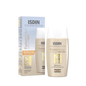 ضد آفتاب فیوژن واتر SPF50 ایزدین پرو رنگی اصل، Fotoprotector ISDIN Fusion Water Color Light/Medium SPF 50